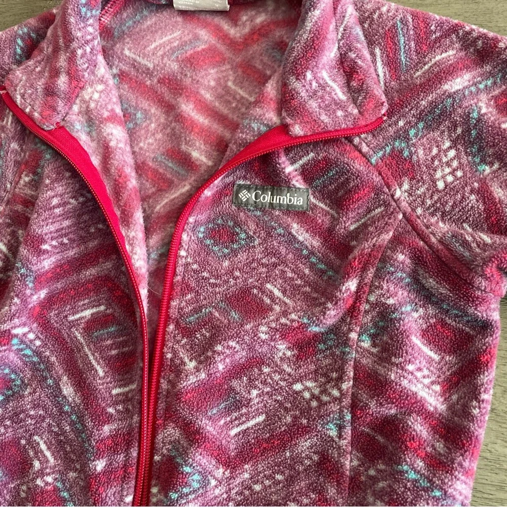Columbia Purple Printed Soft Full Zip Jacket